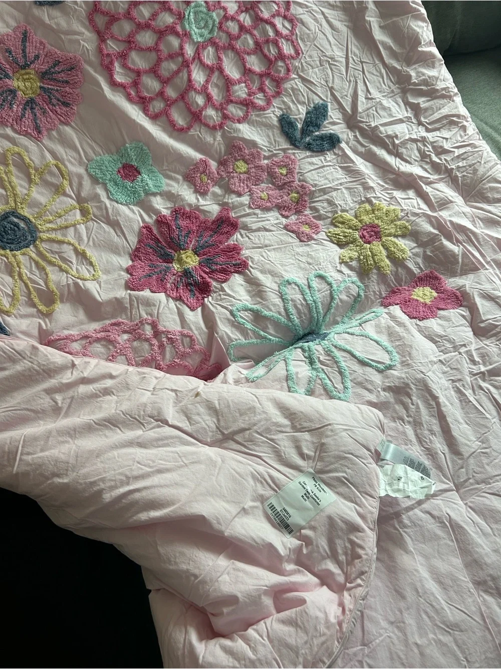 Pottery Barn Kid’s Sasha’s Garden Candlewick Comforter Twin NWOT